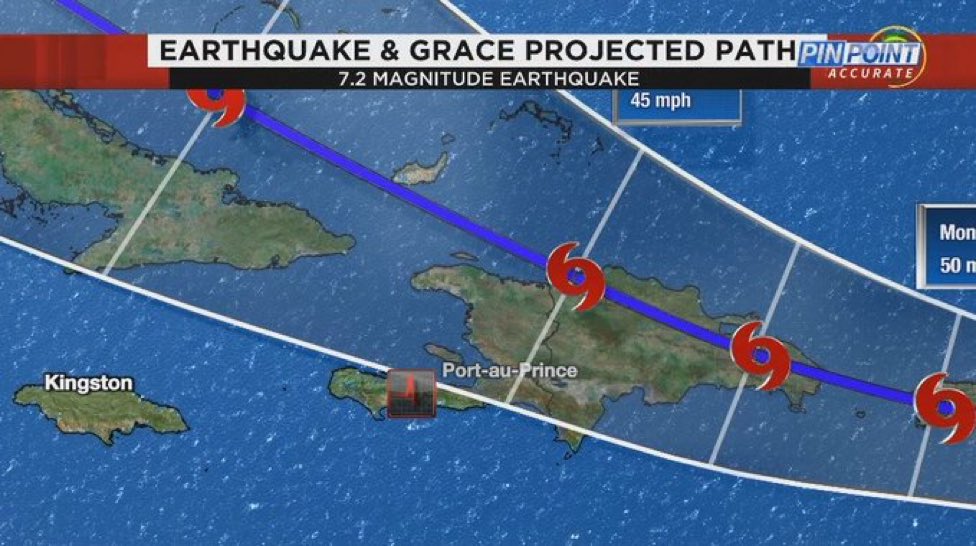 Tormenta tropical Grace podría pasar por Haití después del terremoto en su camino a Florida