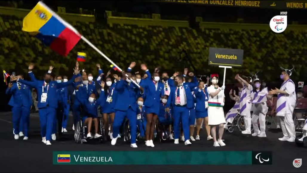 Atletas paralímpicos de Venezuela desfilaron con alegría en la ceremonia inaugural de Tokio 2020