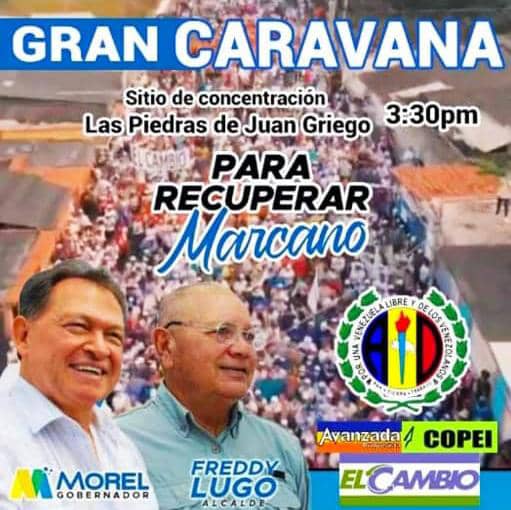 Gran Caravana para recuperar Municipio Marcano en Nueva Esparta