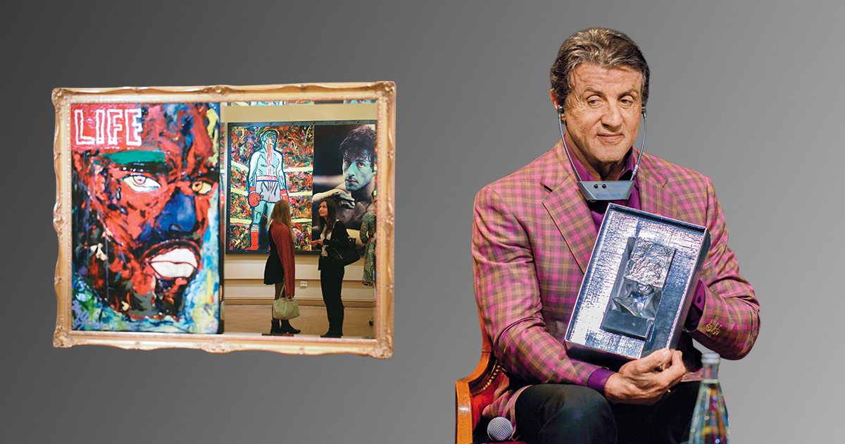 Sylvester Stallone presenta en Alemania su trabajo como pintor