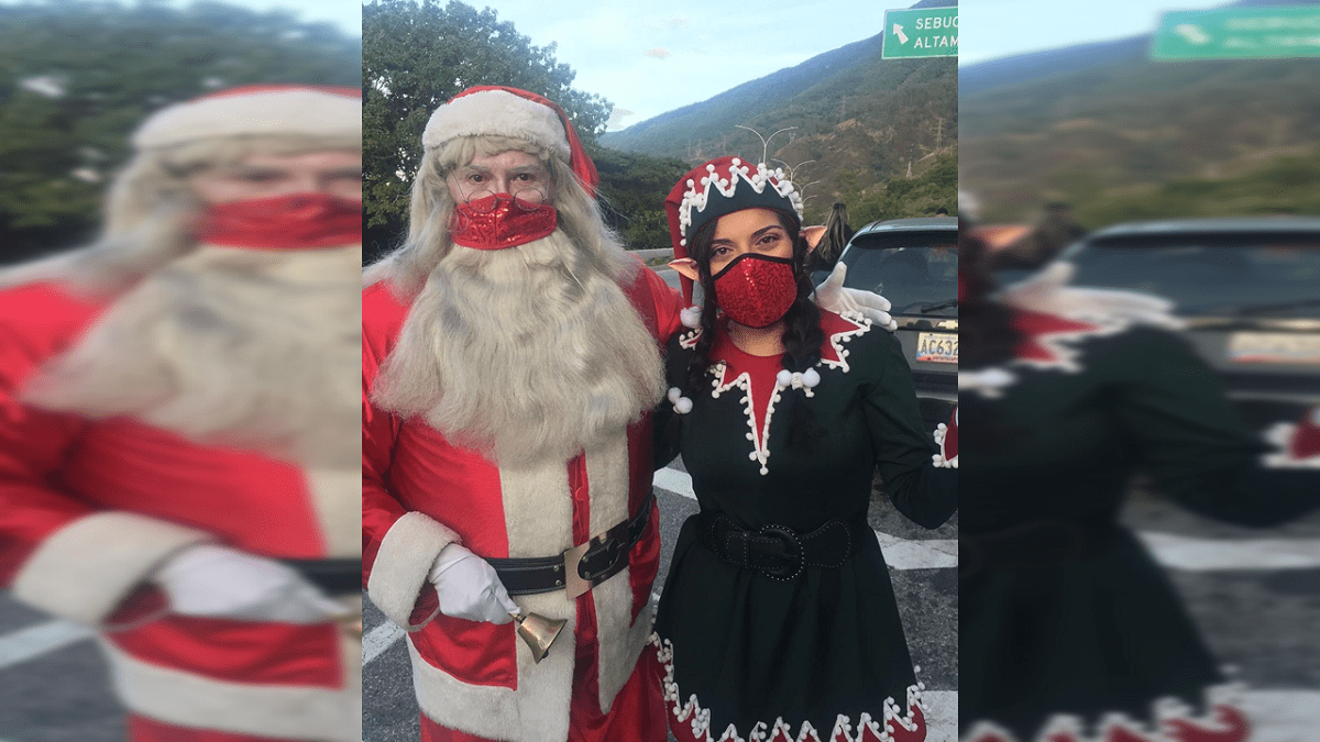 “Santa de la Cota Mil” dio la bienvenida a la Navidad en Caracas