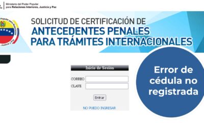 Cédula no registrada en el sistema de antecedentes penales venezolanos: cómo resolverlo a través del consulado