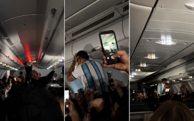 [Video] Un piloto español hizo creer a pasajeros argentinos que Argentina fue campeón