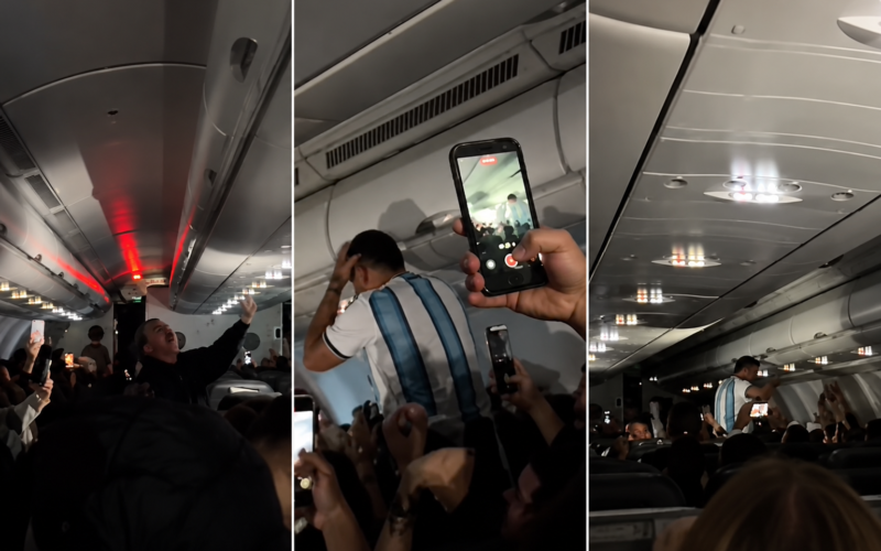 [Video] Un piloto español hizo creer a pasajeros argentinos que Argentina fue campeón